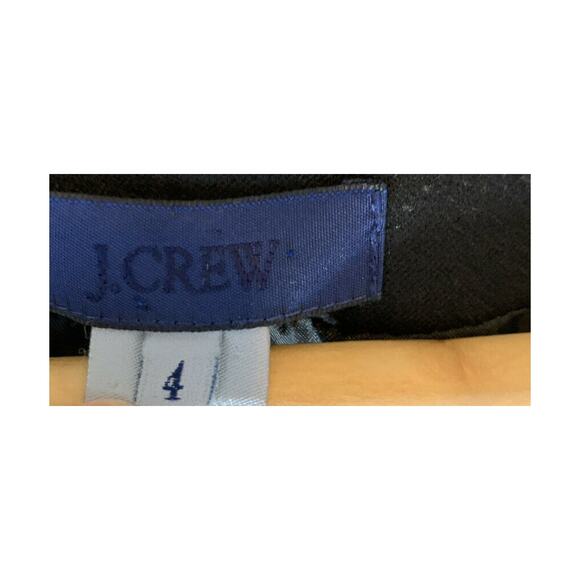 J.CREW Wool Blend V-Neck Black Shift Career Dress Size 4 G1 Workwear Cap Sleeve - Picture 6 of 6